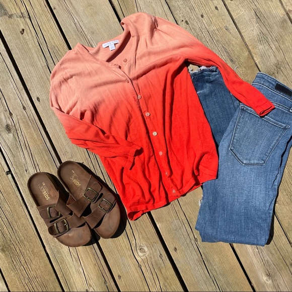 New York & Company Tops - New York & Company Ombré Button Down
